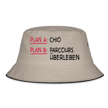 Springreiten - Bucket Hat - Khaki/Schwarz - Vorne