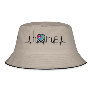 i love home Tuvalu - Bucket Hat - Khaki/Schwarz - Vorne