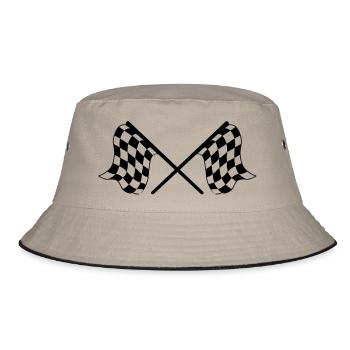 Zielflaggen - Bucket Hat - Khaki/Schwarz - Vorne