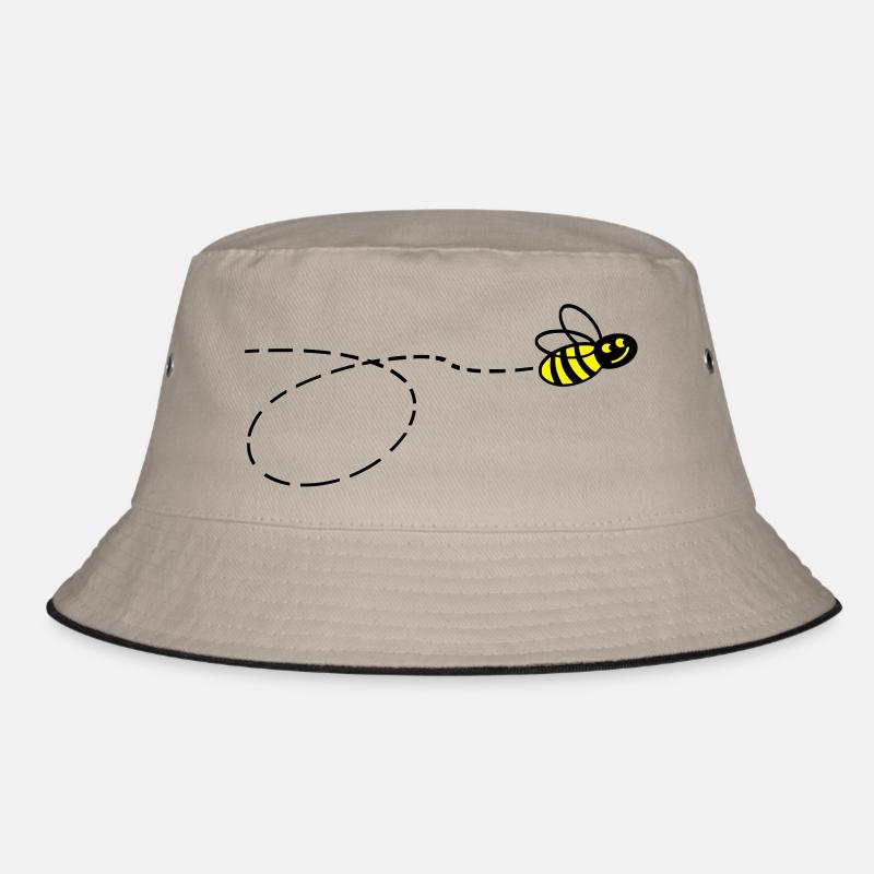 Flotte Biene 2 - Bucket Hat - Khaki/Schwarz