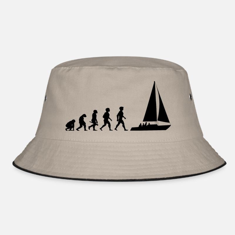 Evolution sailing sailboat sailing ship Bucket Hat