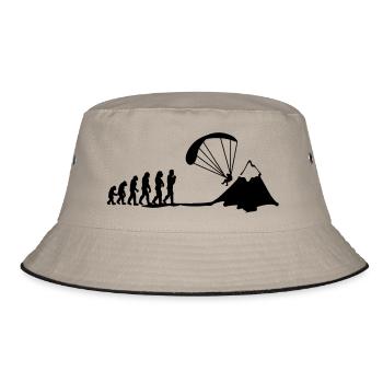 paragliding evolution - Bucket Hat - khaki/black - Front