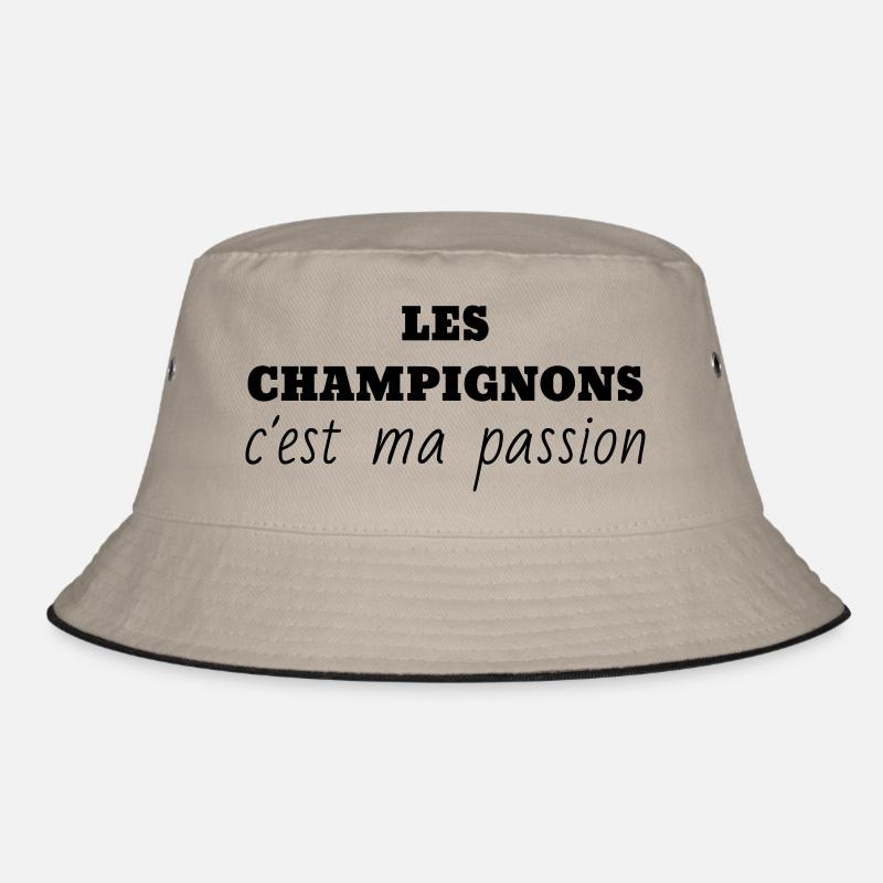 Chasse aux champignons / Champignon / Cueillette - Bob - kaki/noir