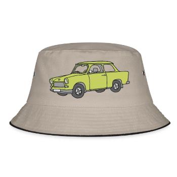 Trabi,  (Bali green) - Bucket Hat - khaki/black - Front