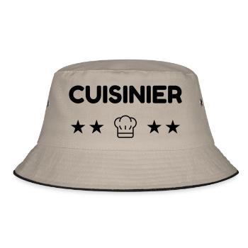 Cook Cooking Koch Kochen Cuisine Cuisinier - Bucket Hat - khaki/black - Front