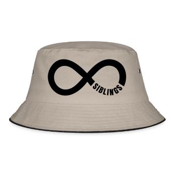 Siblings Infinity - Bucket Hat - khaki/black - Front