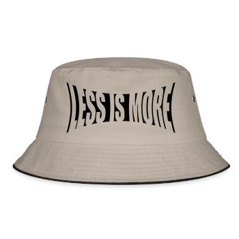 Spruch Logo Minimalismus - Bucket Hat - Khaki/Schwarz - Vorne
