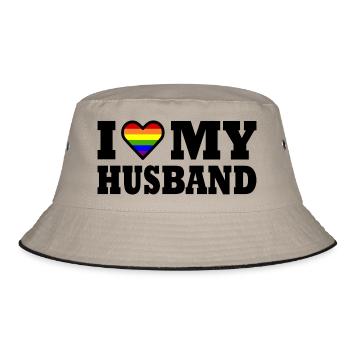 I love my husband - Bob - kaki/noir - Devant