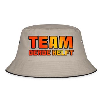 Team dritte Halbzeit. Für echte Fußballfans * - Bucket Hat - Khaki/Schwarz - Vorne