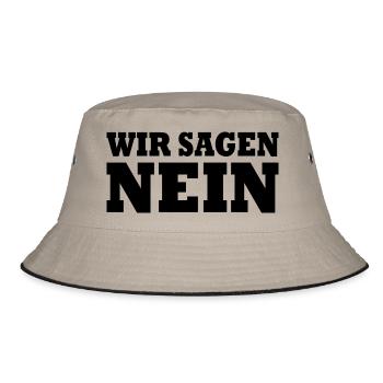 Wir sagen nein - Bucket Hat - Khaki/Schwarz - Vorne