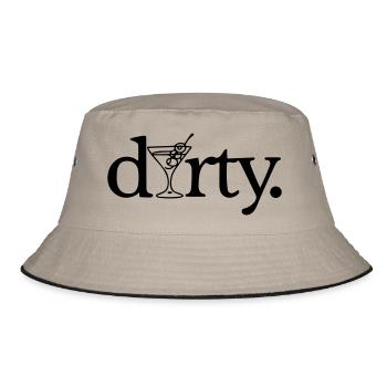 schmutzig - Bucket Hat - Khaki/Schwarz - Vorne