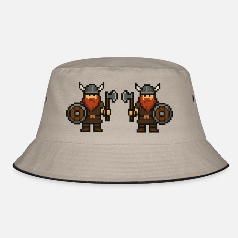 wikinger pixel 2 Bucket Hat