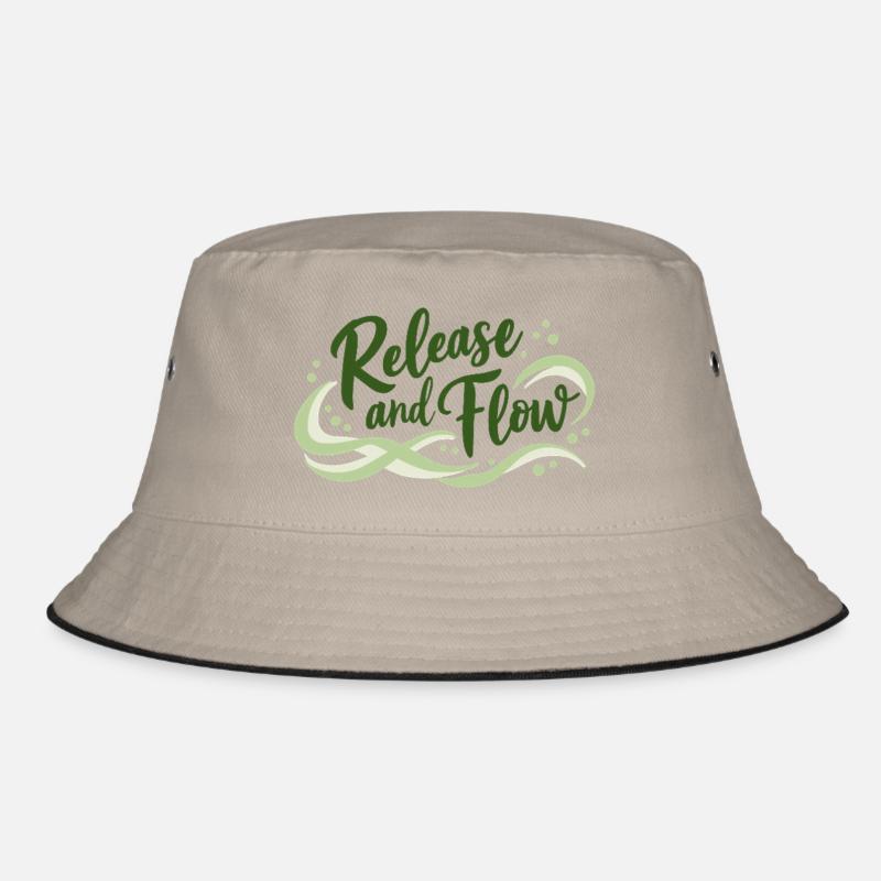 Release and Flow Loslassen und Energiefluss Bucket Hat