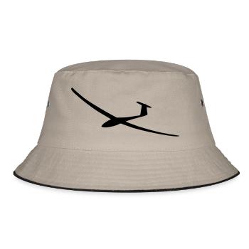 Segelflugzeug - Bucket Hat - Khaki/Schwarz - Vorne