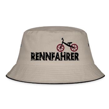 Laufrad Rennfahrer - Bucket Hat - Khaki/Schwarz - Vorne