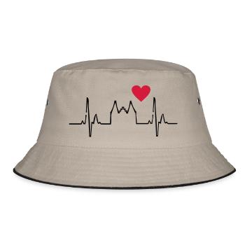 Lübeck - Bucket Hat - Khaki/Schwarz - Vorne