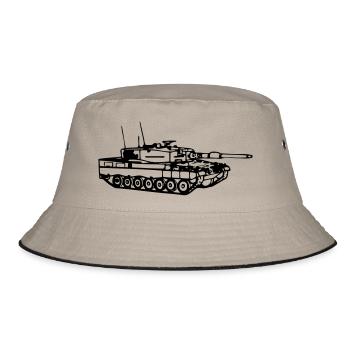 Panzer Leopard 2 - Bucket Hat - Khaki/Schwarz - Vorne