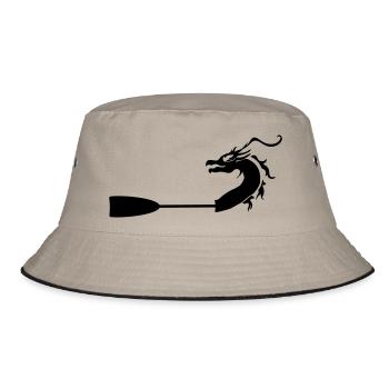 Drachenboot Paddel - Dragonboat Paddle - Bucket Hat - Khaki/Schwarz - Vorne