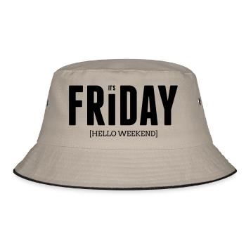 Its friday - Bucket Hat - khaki/black - Front
