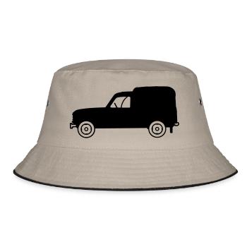 4L_fourgonnette - Bucket Hat - khaki/black - Front
