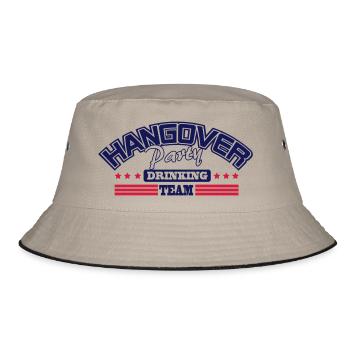 Hangover Party drinking team - Bucket Hat - Khaki/Schwarz - Vorne