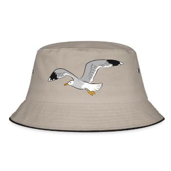 gull - Bucket Hat - khaki/black - Front