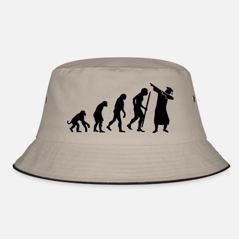 Evolution dab dabbing graduation college student Bucket Hat