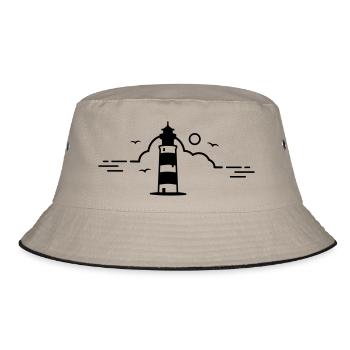 lighthouse - Bucket Hat - khaki/black - Front
