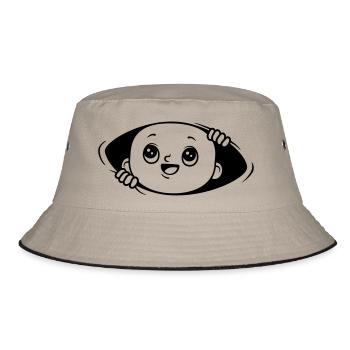 Little baby hatches - Bucket Hat - khaki/black - Front