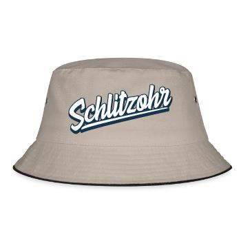 Schlitzohr - Schweizerdeutsch - Mundart - Dialekt - Bucket Hat - Khaki/Schwarz - Vorne