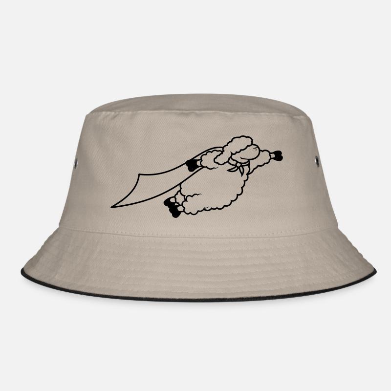 Superheld Schaf lustig Bucket Hat