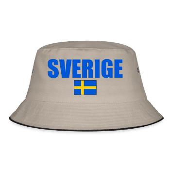 Sverige - Bucket Hat - Khaki/Schwarz - Vorne