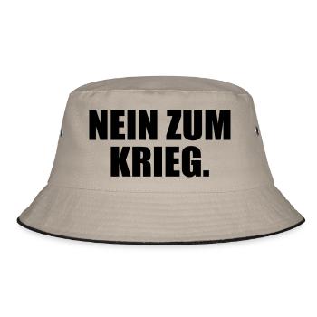 Nein zum krieg - Bucket Hat - Khaki/Schwarz - Vorne