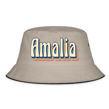 Vintage Retro Amalia T-Shirt Gift T-Shirt - Bucket Hat - khaki/black - Front