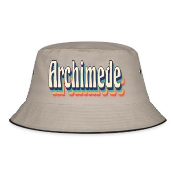 Vintage Retro Archimede T-Shirt Gift T-Shirt - Bucket Hat - khaki/black - Front