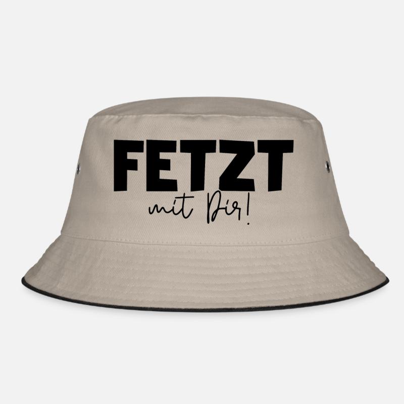 Fetzt mit Dir! Freundschaftsspruch beste Freunde - Bucket Hat - Khaki/Schwarz