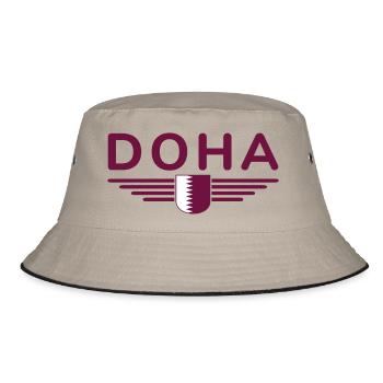 Doha Design – Stylish and Unique - Bucket Hat - khaki/black - Front