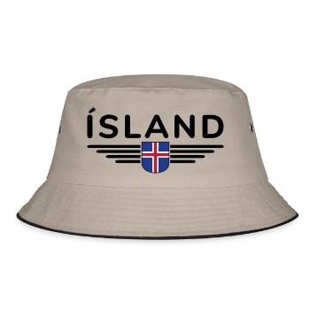 Iceland T-Shirt – Magic of the Northern Lights - Bucket Hat - khaki/black - Front