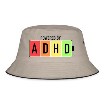 ADHD Awareness Neurodivergent - Bucket Hat - khaki/black - Front