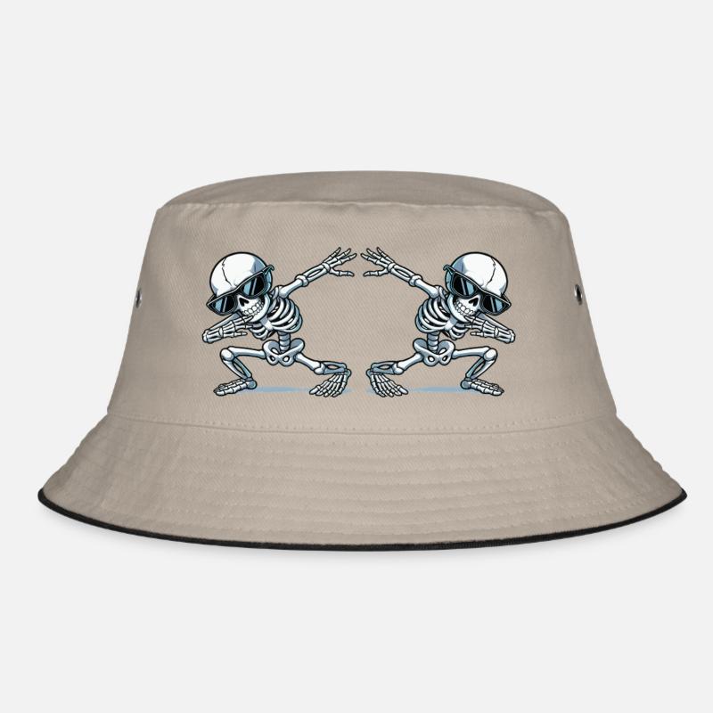 skull dabbing 2 Bucket Hat