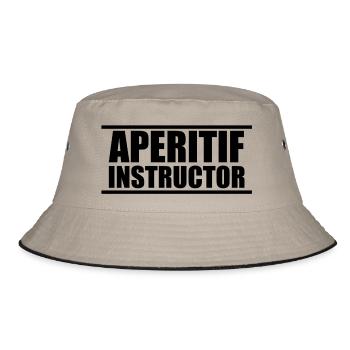 T-shirt logo Aperitif instructor - Bob - kaki/noir - Devant