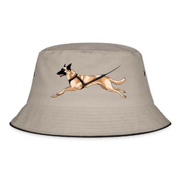 Malinois Canicross - Bucket Hat - khaki/black - Front