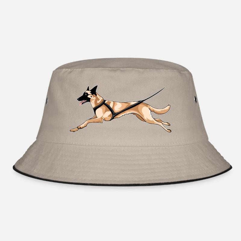 Malinois Canicross - Bucket Hat - Khaki/Schwarz