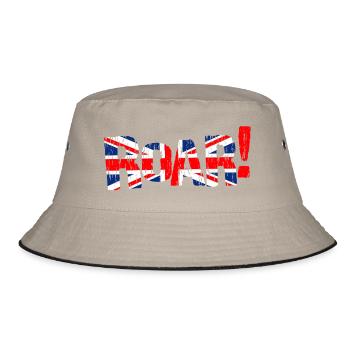 ROAR UK Flagge des Vereinigten Königreichs - Bucket Hat - Khaki/Schwarz - Vorne