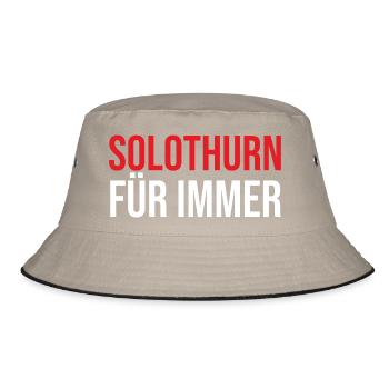 Solothurn Unzerstörbar Für Immer Design - Bucket Hat - Khaki/Schwarz - Vorne