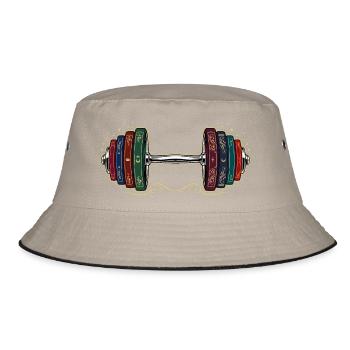 Gym Rat & Books - Bucket Hat - khaki/black - Front