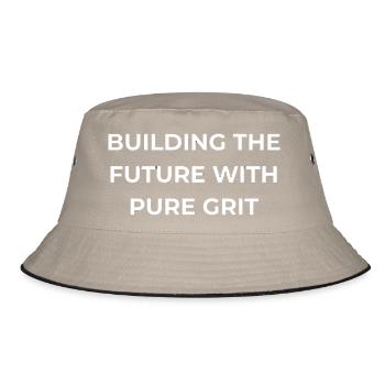 Blue Collar Worker Pure Grit - Bucket Hat - khaki/black - Front