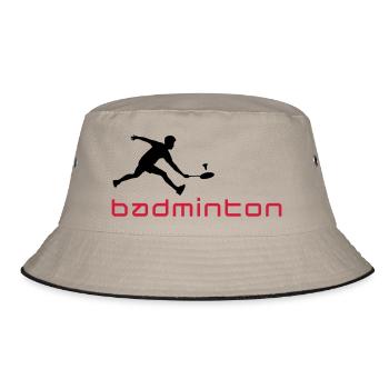 badminton_022011_v_2c - Bucket Hat - Khaki/Schwarz - Vorne