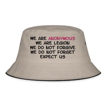 Anonymous - Bucket Hat - khaki/black - Front
