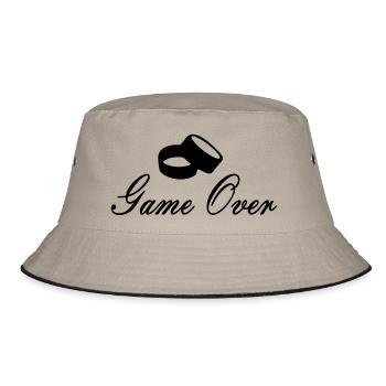game over - Bucket Hat - Khaki/Schwarz - Vorne